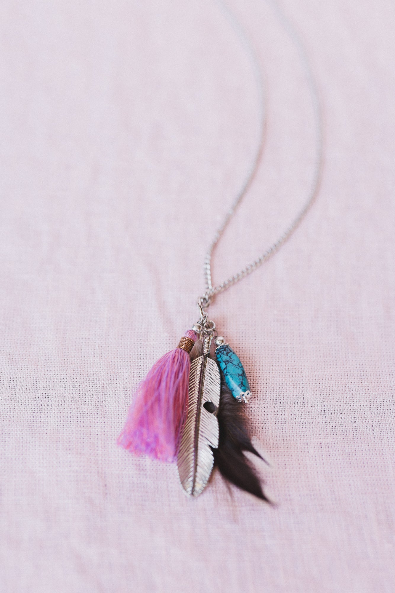 Featherlight Necklace - Purple
