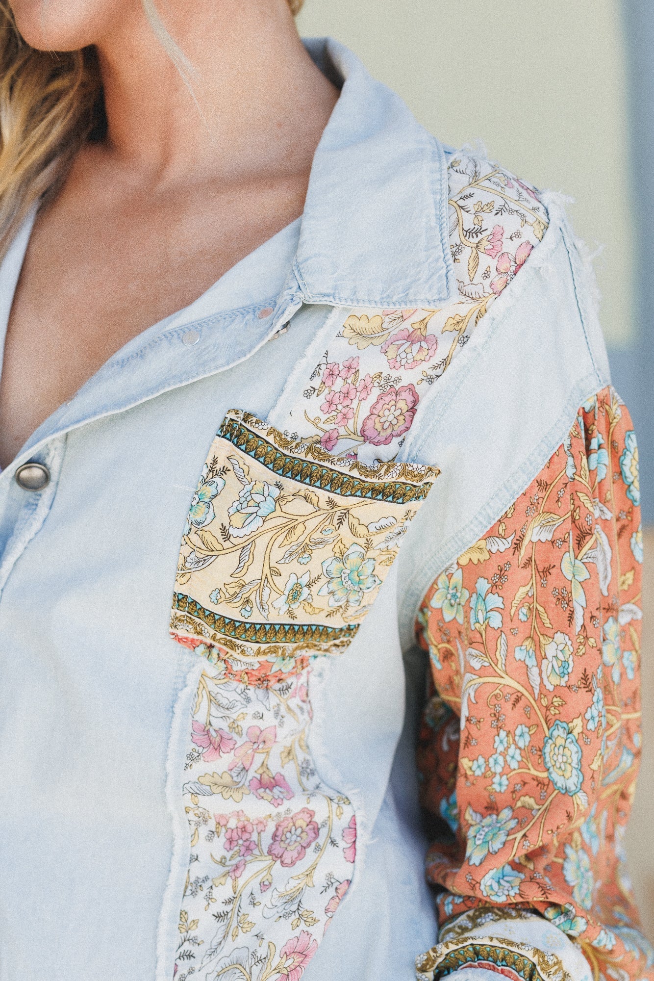 Lush Layers Button Down Top - Blue