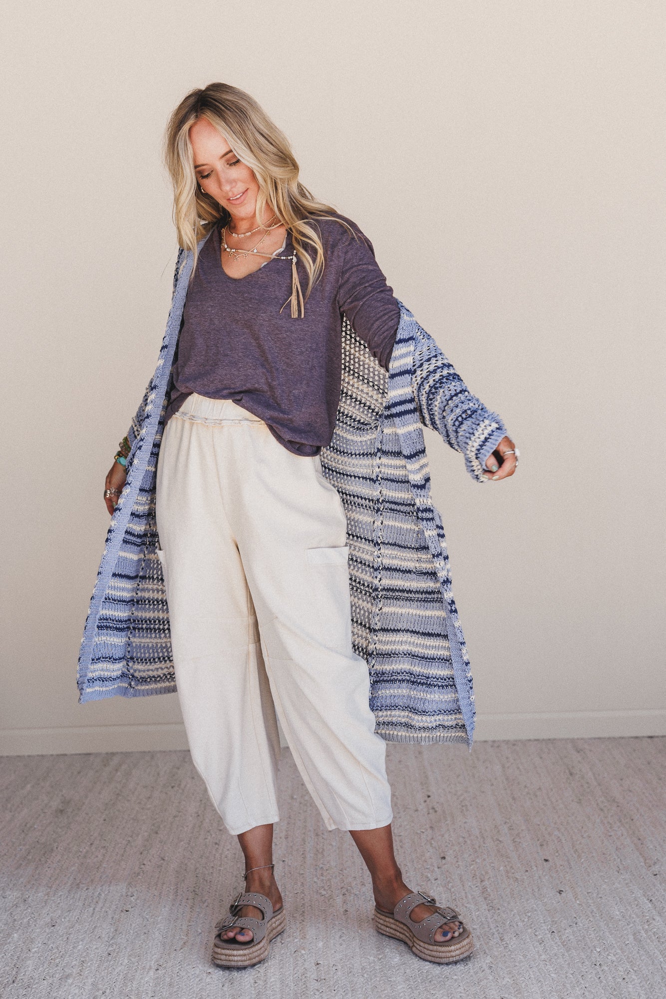 Nomad Flow Terry Knit Pants - Khaki