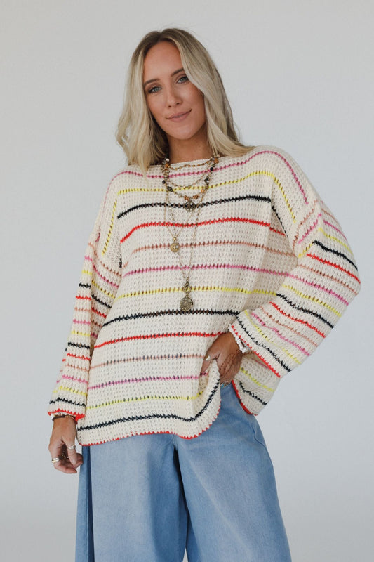 Halo Breeze Bell Sleeve Sweater - Multi