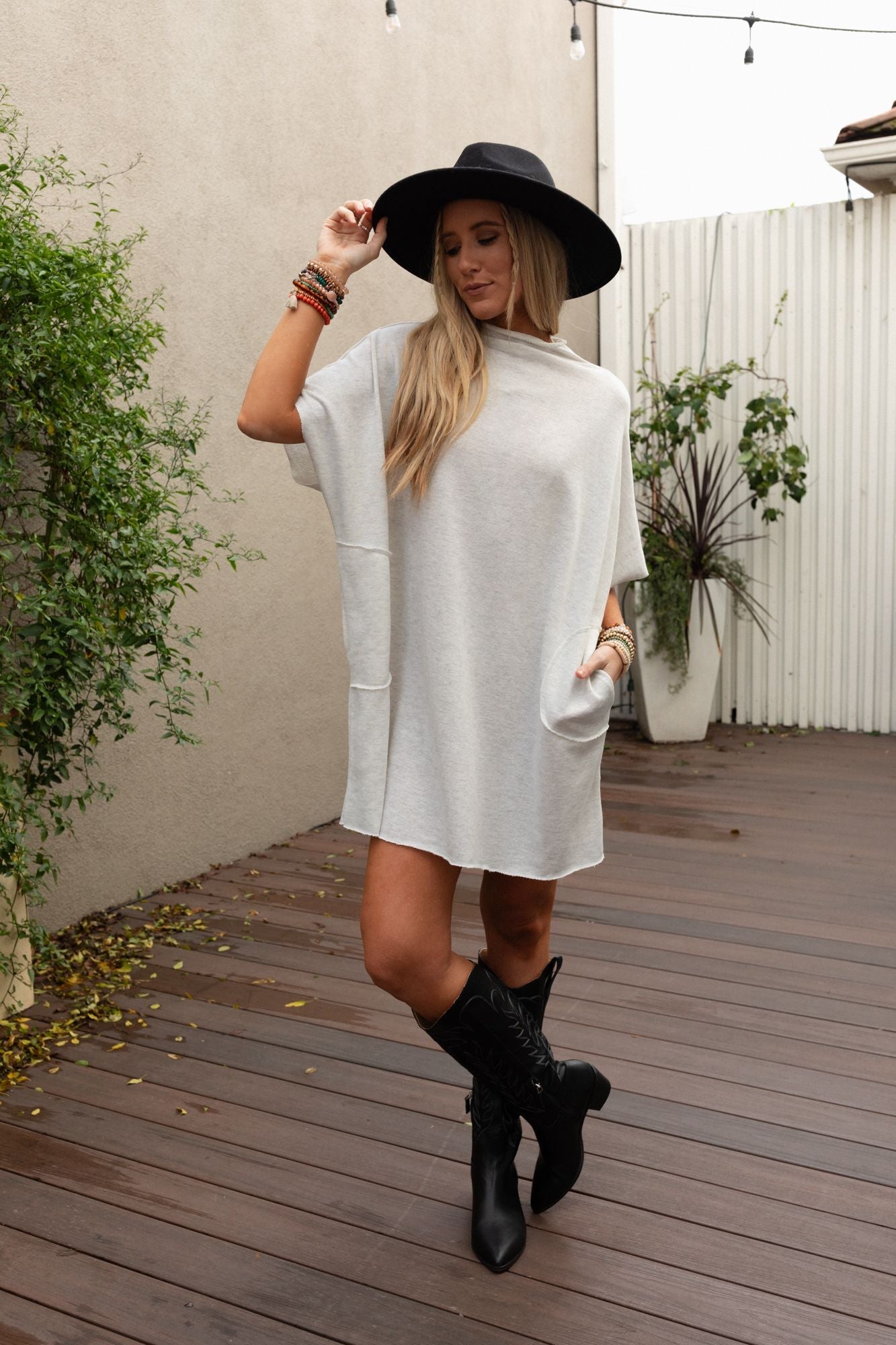 The Nest Laid Back Luxe Dress - Light Heather Gray