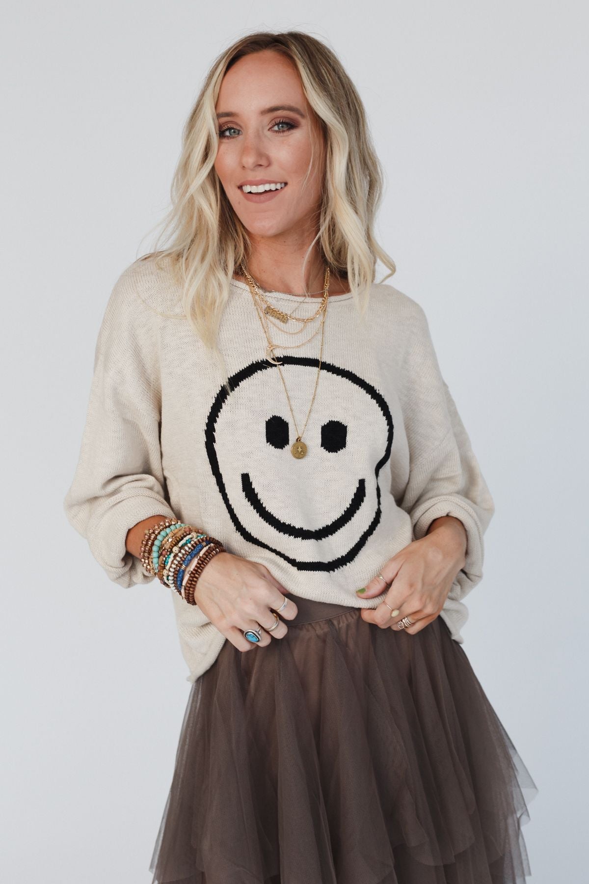 Made You Smile Sweater - Ivory