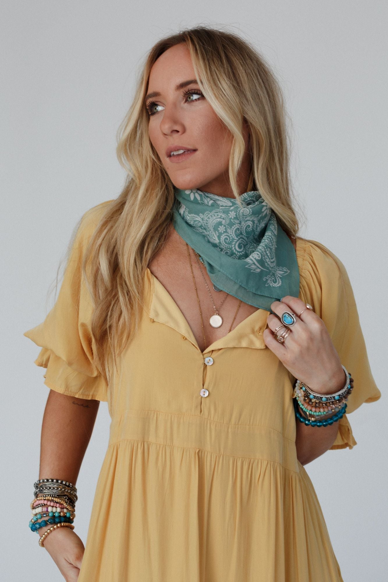 Paisley Meadow Bandana - Sage