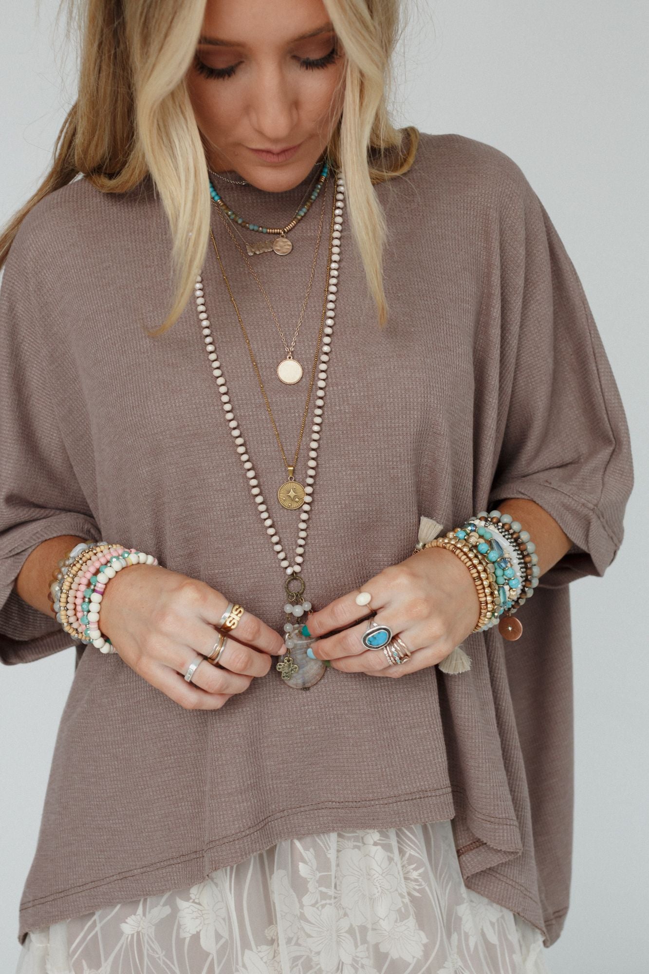 Gizelle Necklace - Blush