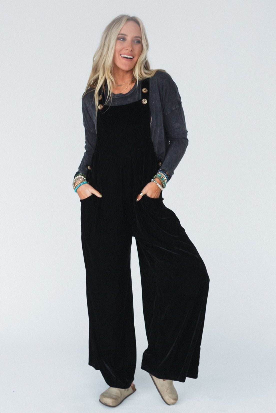 Beau Velvet Jumpsuit - Black