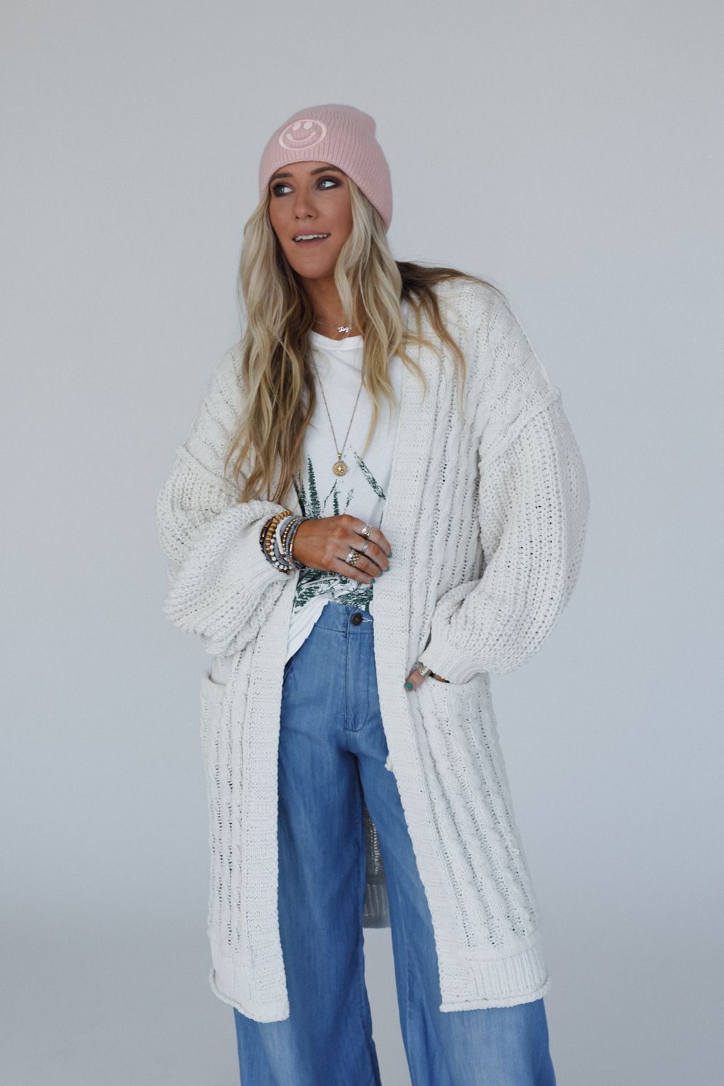 Warm Embrace Chunky Knit Cardigan - Cream