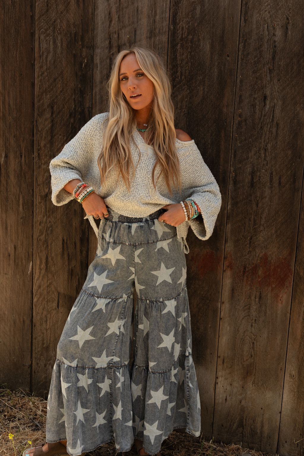 Starlight Wide Leg Pants - Denim