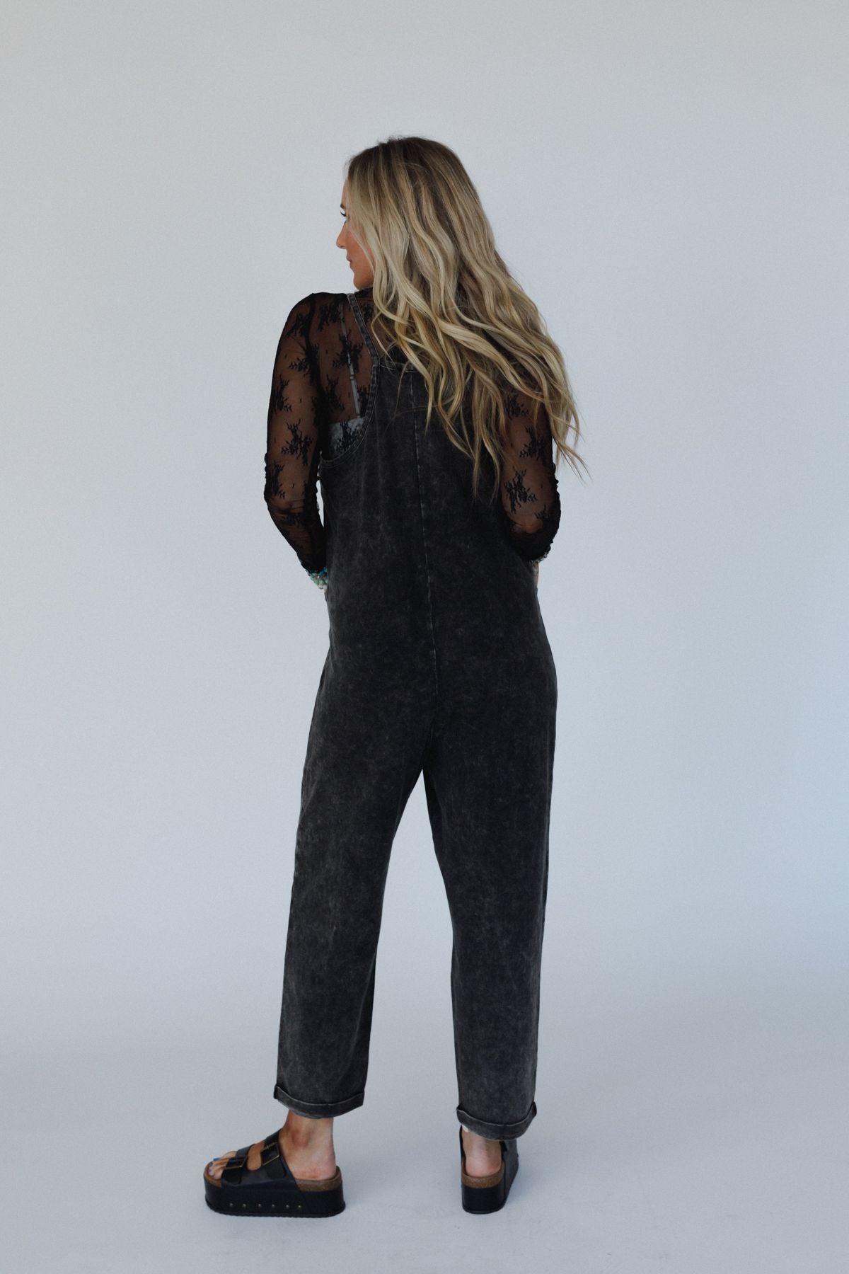 Brooke Pocket Jumpsuit - Ash Black