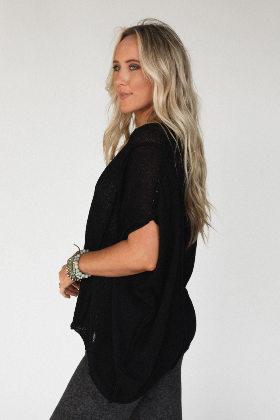 Magic Ahead Sweater Top - Black