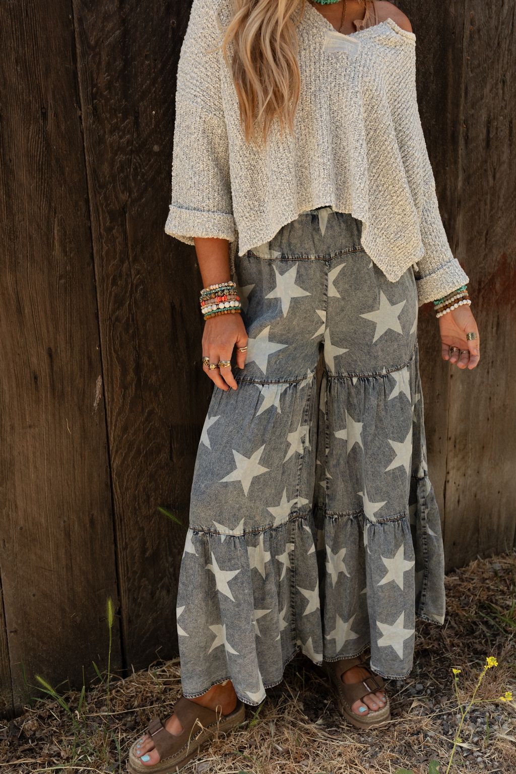 Starlight Wide Leg Pants - Denim