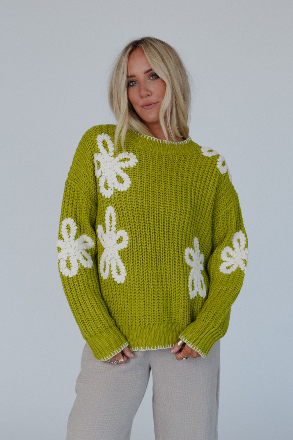 Daisy Belle Sweater - Green