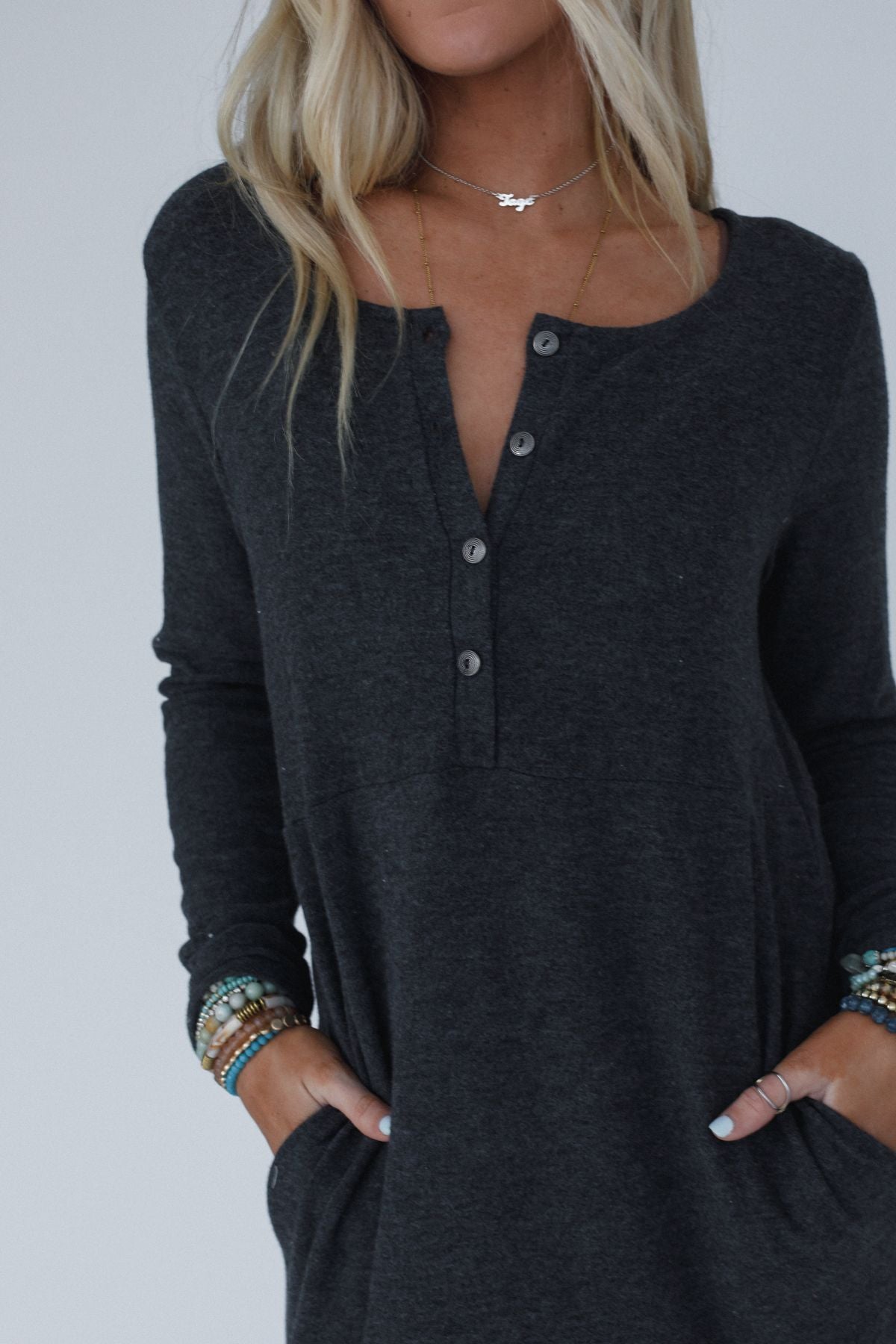 The Nest Simply Comfort Dress - Charcoal