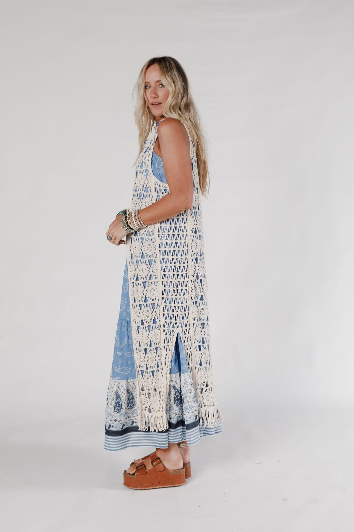 Crawford Crochet Duster - Beige