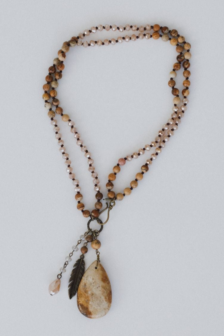 Mountain Meadow Necklace - Taupe Multi