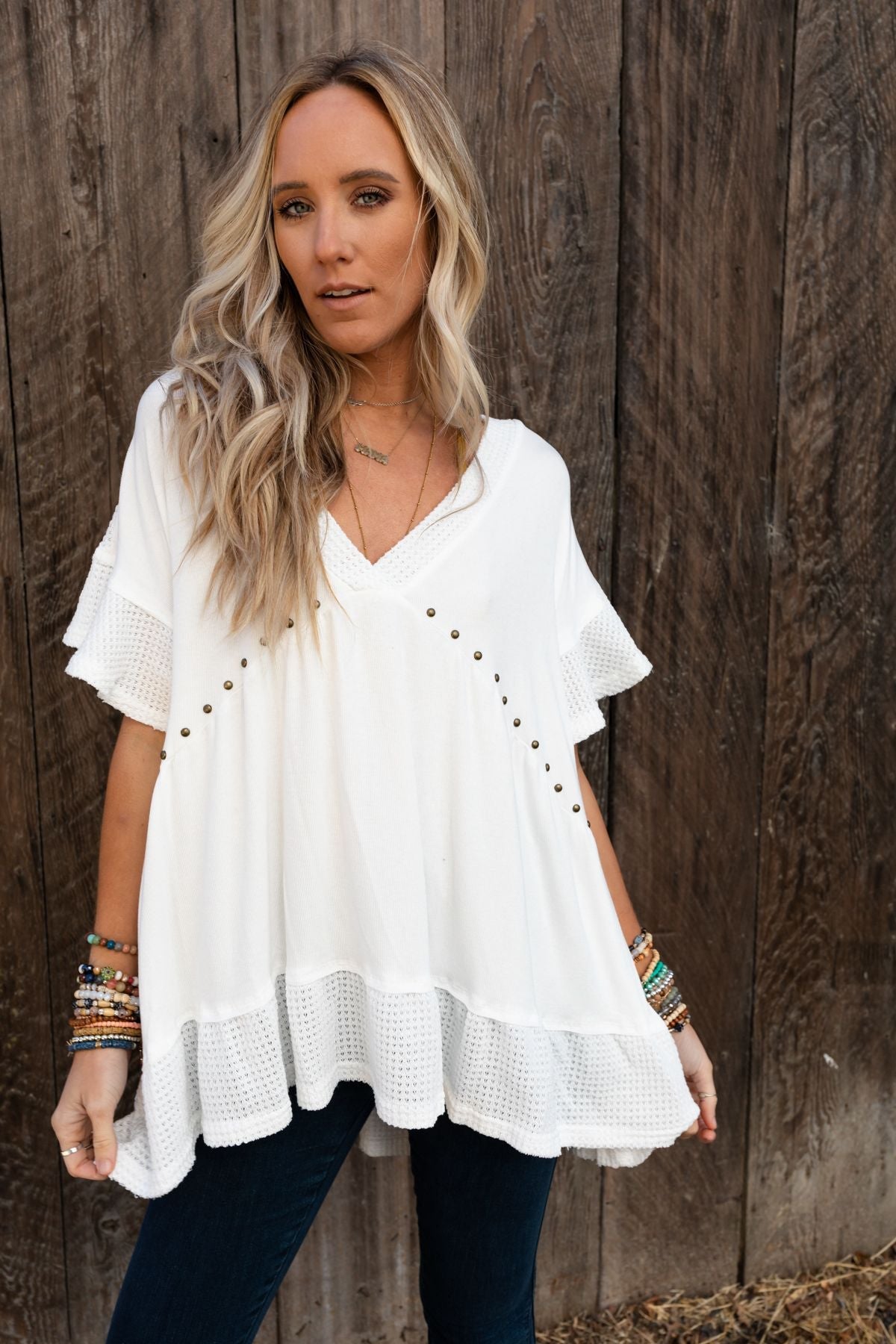 More Than Meets The Eye Tunic Top - Ivory