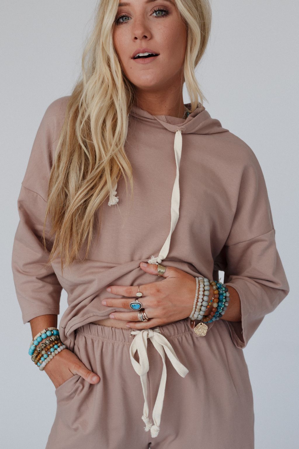 The Nest Arianna Top And Pant Set - Mocha