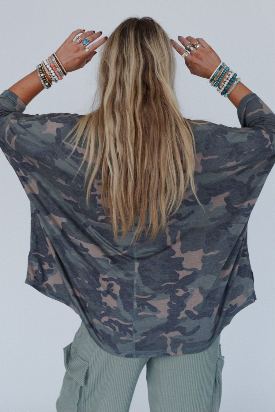 The Nest Country Girl Camo Top - Army
