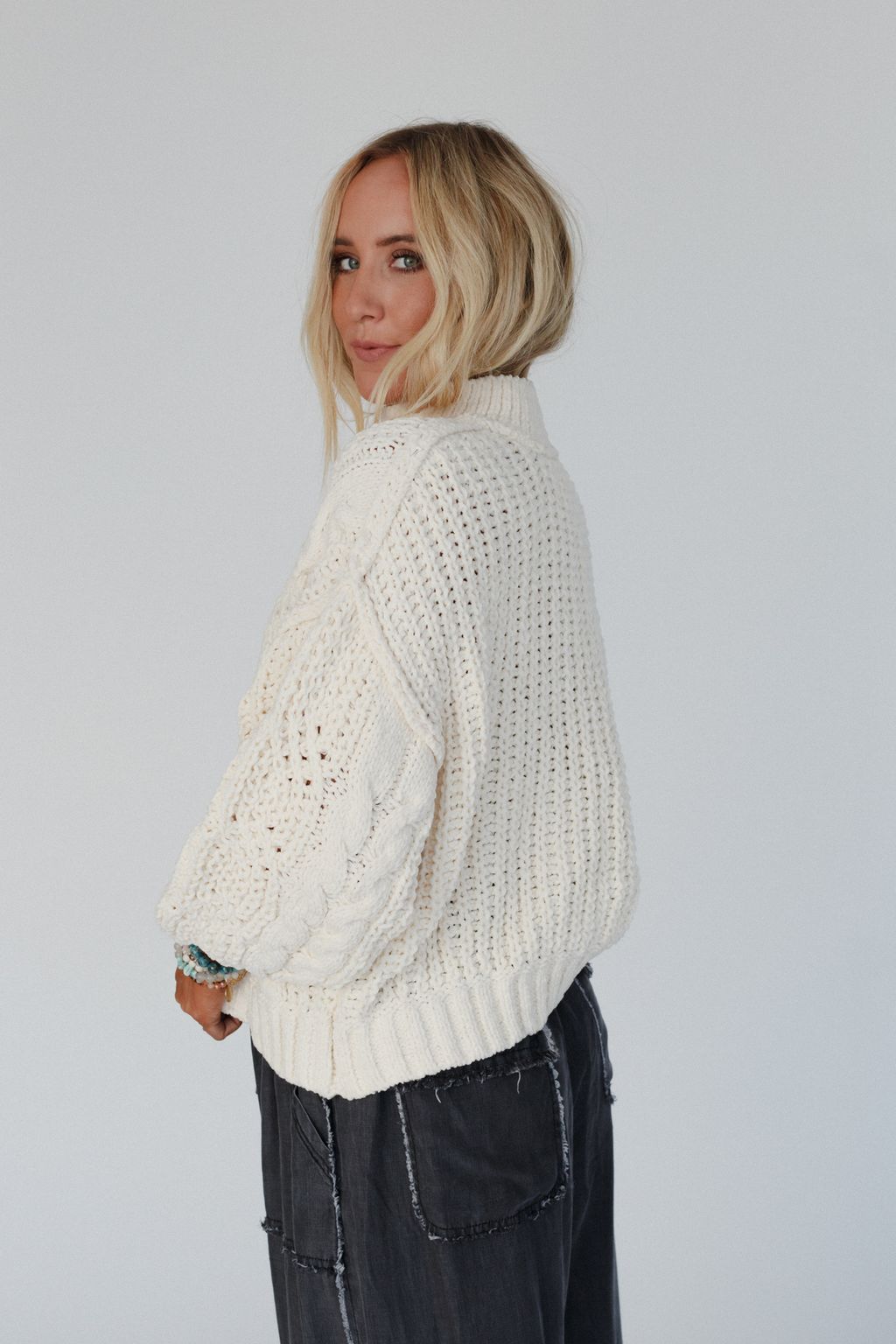Orchard Charm Sweater - Cream