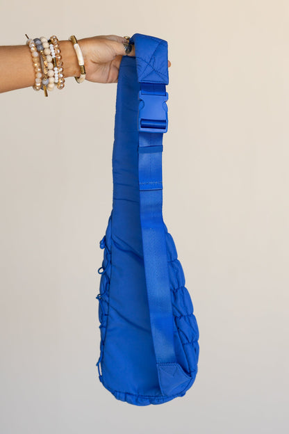 Cloud Dreamer Quilted Sling Bag - Blue