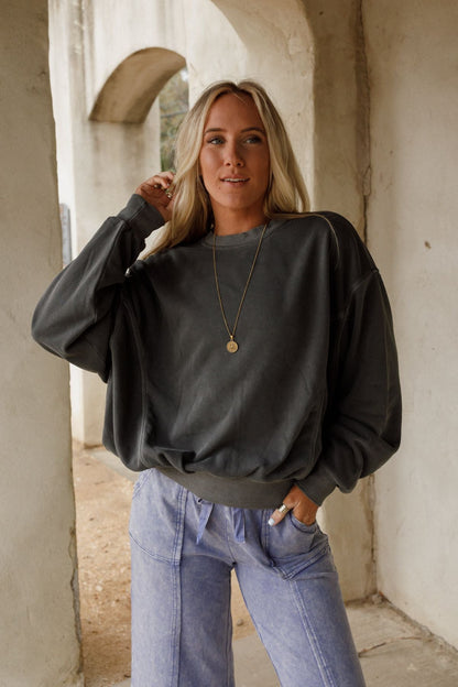 Summit Cozy Pullover - Ash Black