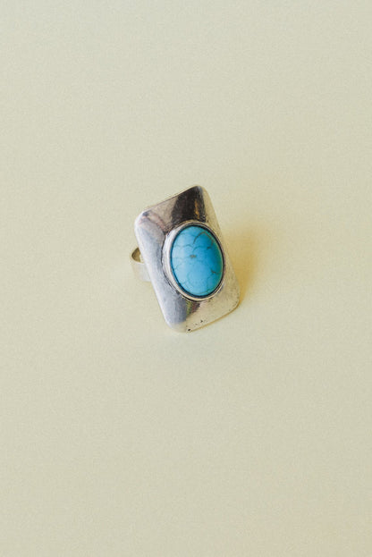 Cici Adjustable Turquoise Ring - Turquoise