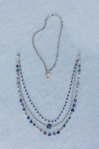 Turquoise Cascade Necklace - Blue Multi