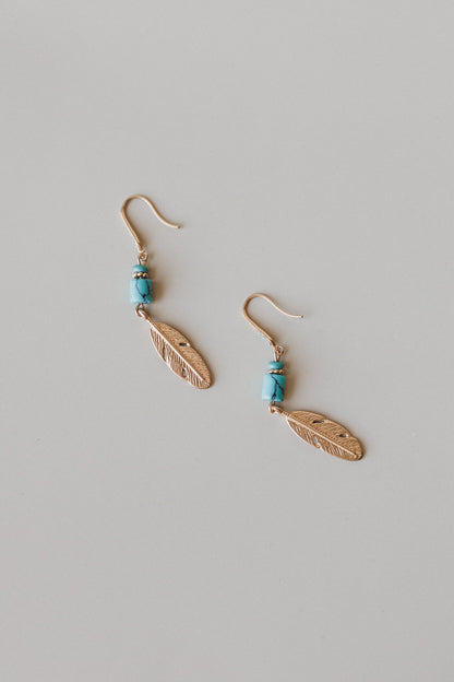 Wild Plume Earrings - Turquoise