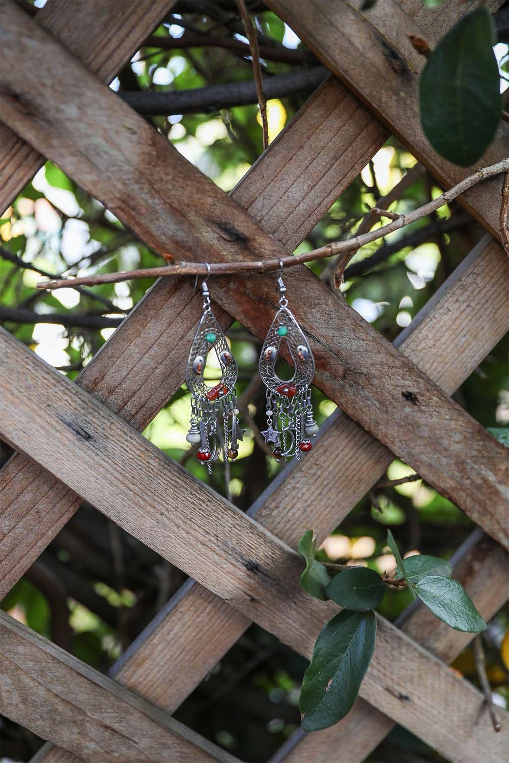 Rare Gaze Multi Bead Earrings - Silver