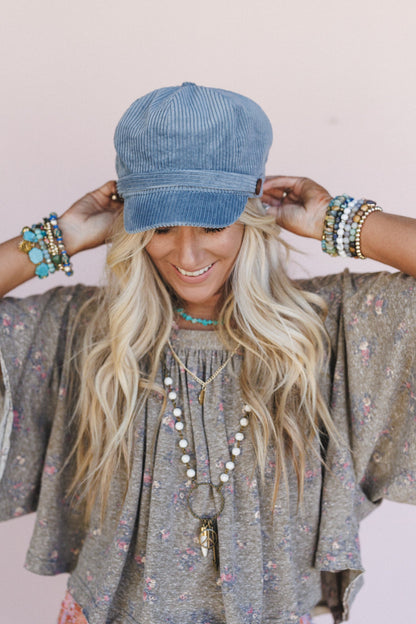 Colten Corduroy Hat - Blue