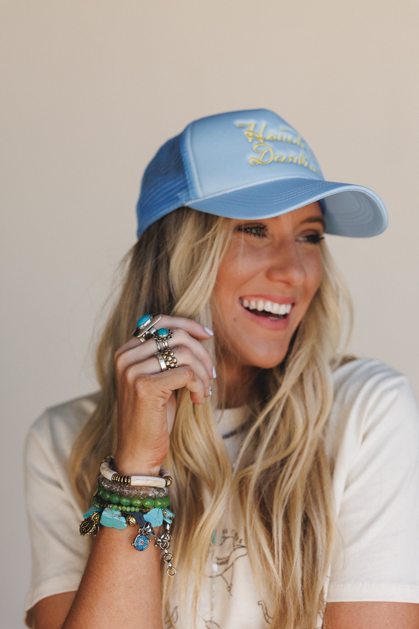 Howdy Darlin Trucker Hat - Light Blue