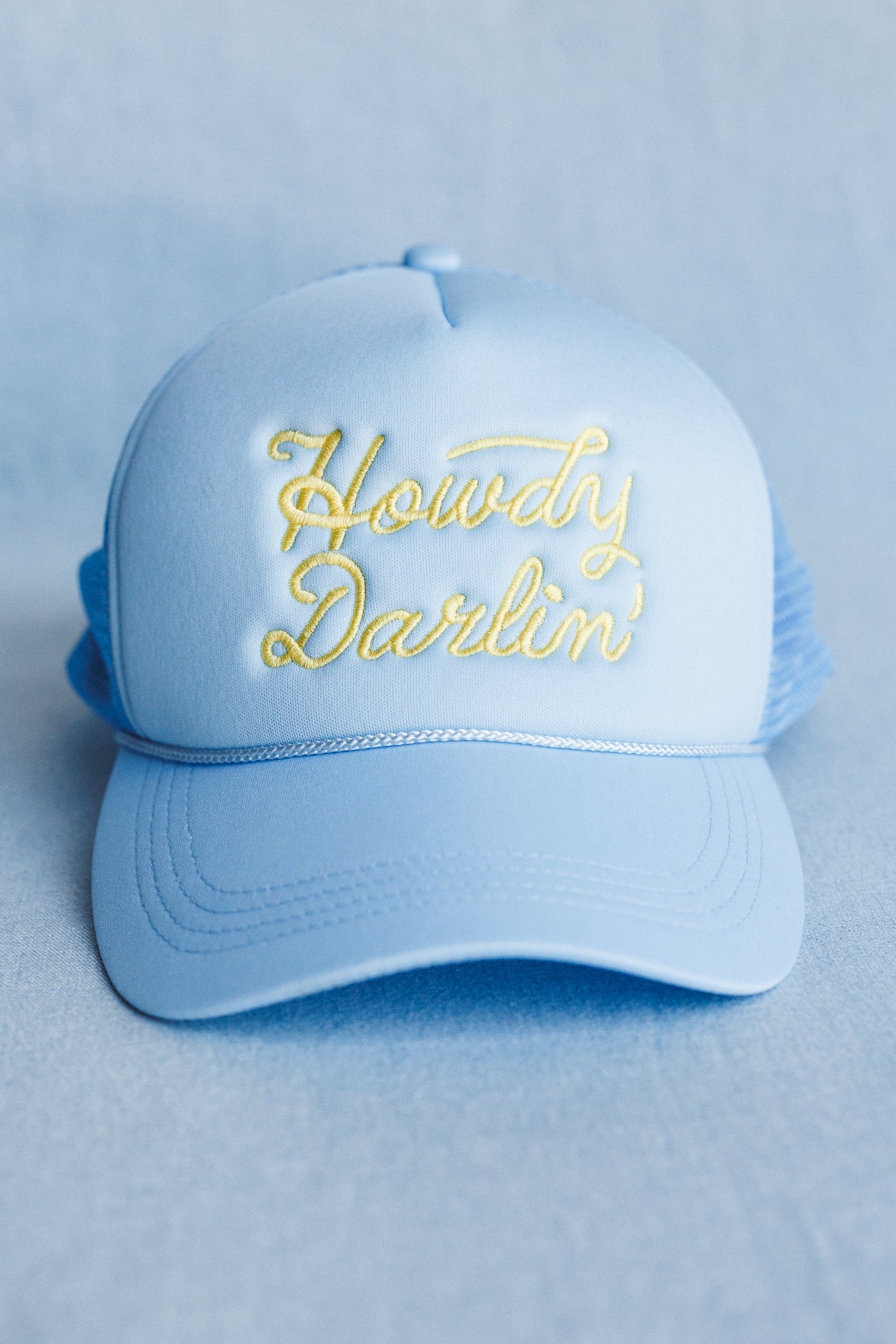 Howdy Darlin Trucker Hat - Light Blue