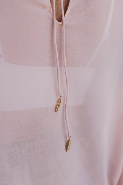 Poets Kiss Ruffled Blouse - Blush