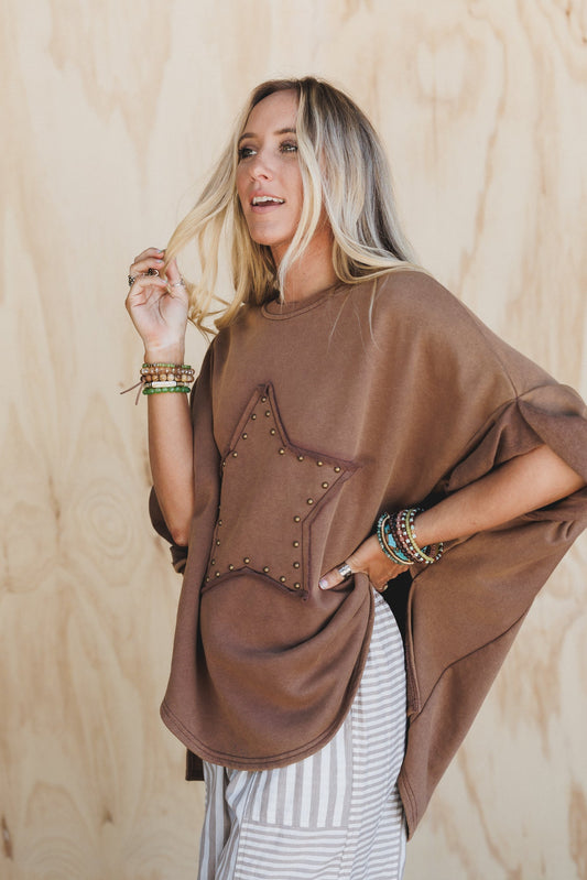 Rustic Rodeo Top - Brown