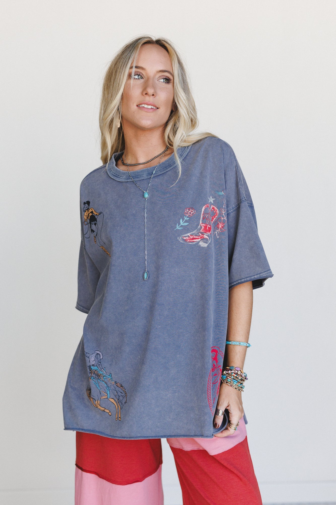 Heart Of A Cowgirl Top - Ash