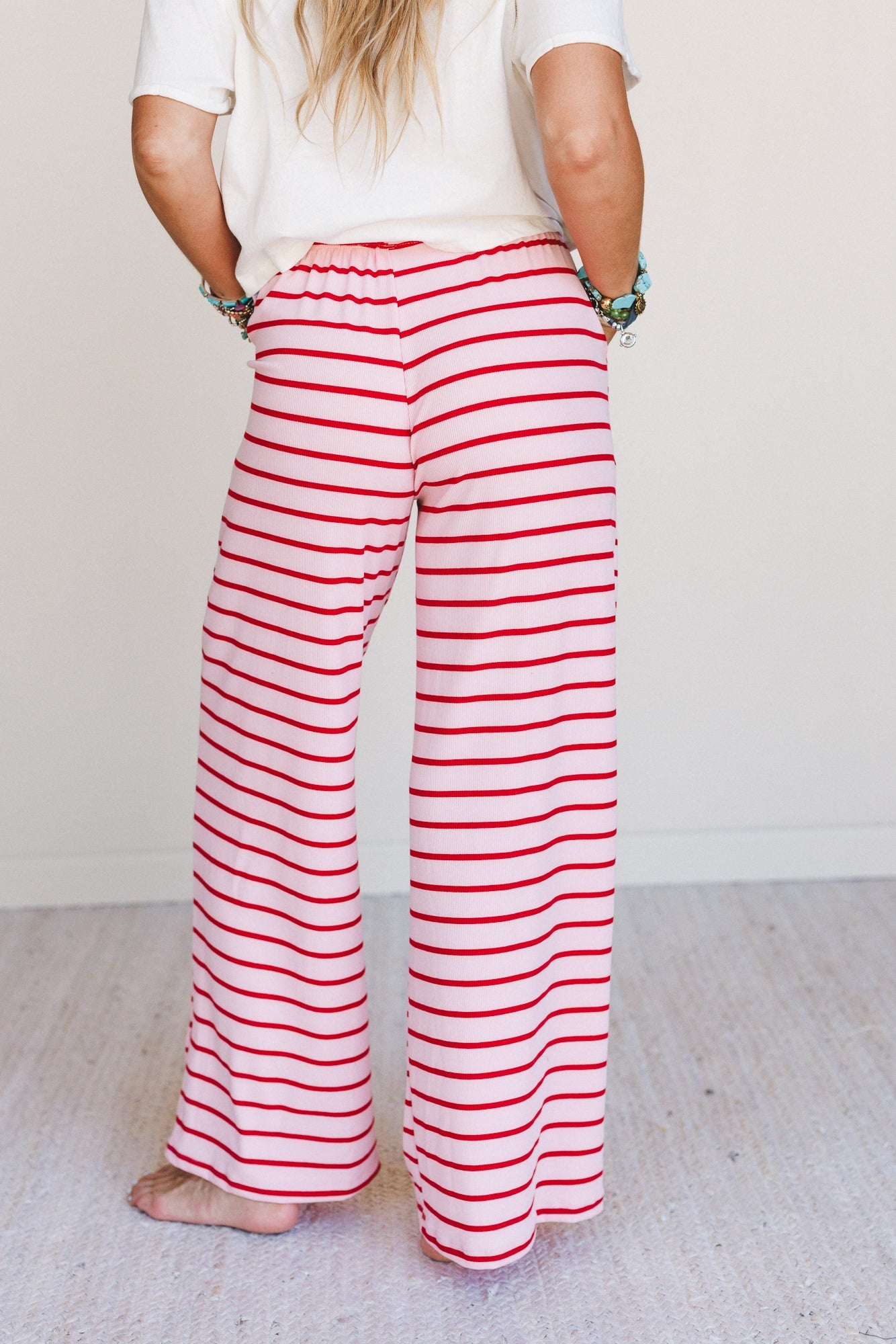 Parallel Play Stripe Pants - Pink