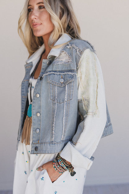Pure Vibe Denim Jacket - Denim Multi