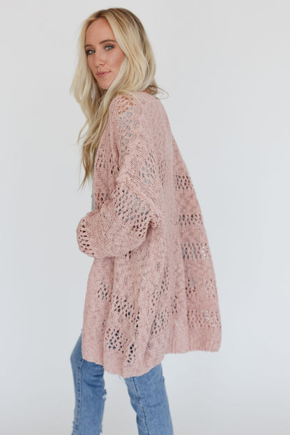 Cara Oversized Cardigan - Pink
