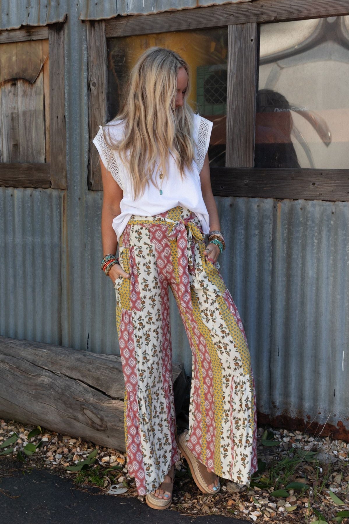 The Nest Secret Admirer Printed Pants - Patchwork Multi
