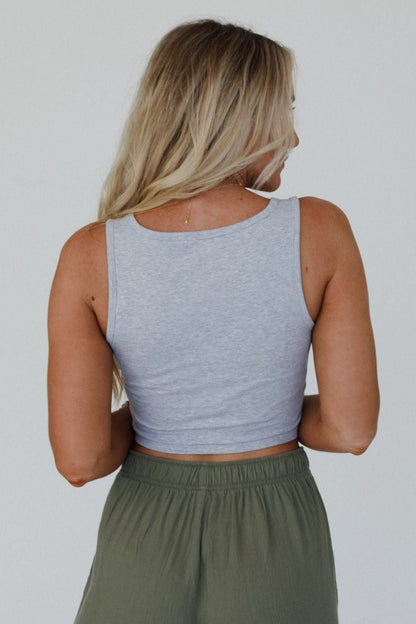 Cotton Skies Cami Top - Heather Gray