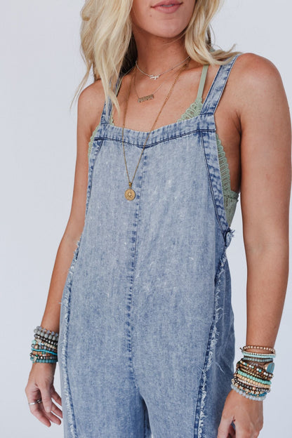Harley Washed Jumpsuit - Denim