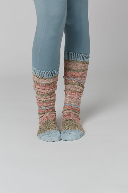 Cecily Stripe Socks - Blue