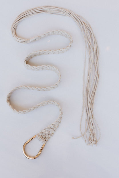 Wanderfree Braided Belt - Ivory
