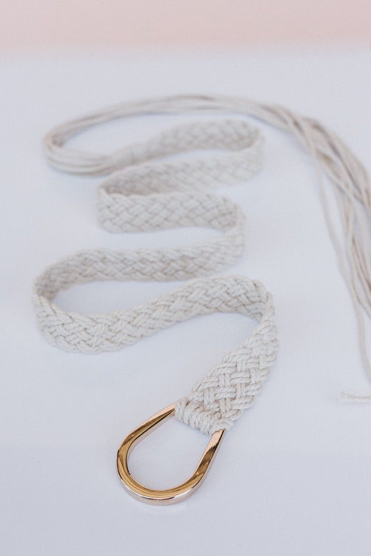 Wanderfree Braided Belt - Ivory