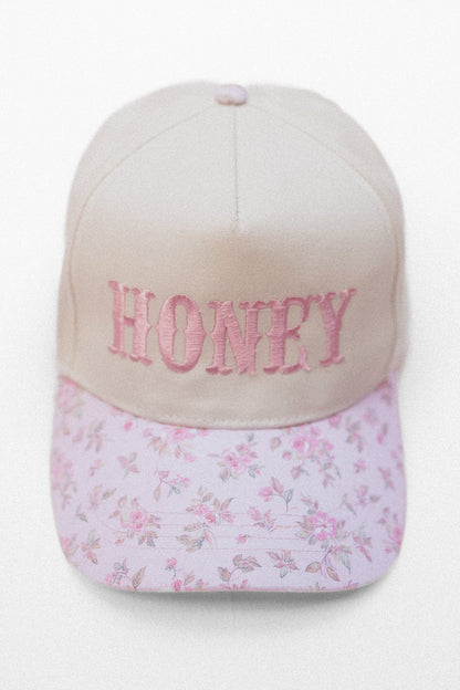 Honey Flower Trucker Hat - Pink