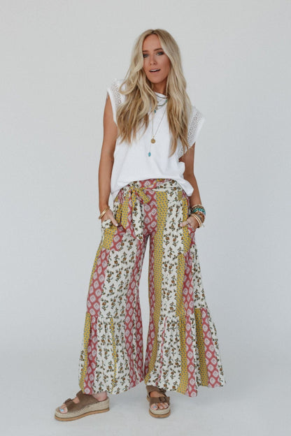 The Nest Secret Admirer Printed Pants - Patchwork Multi