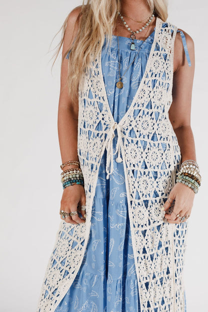 Crawford Crochet Duster - Beige