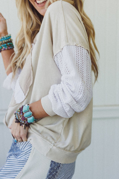 Peace Wave Knit Top - Natural