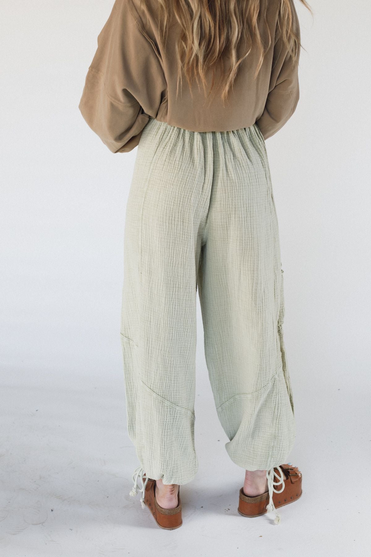 Cool Coast Wide Leg Pants - Sage