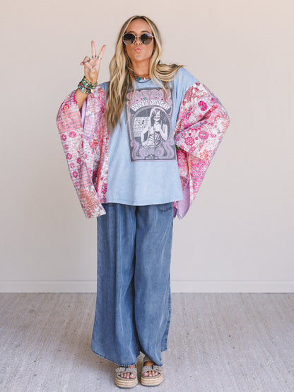 Janis Joplin Graphic Top - Blue