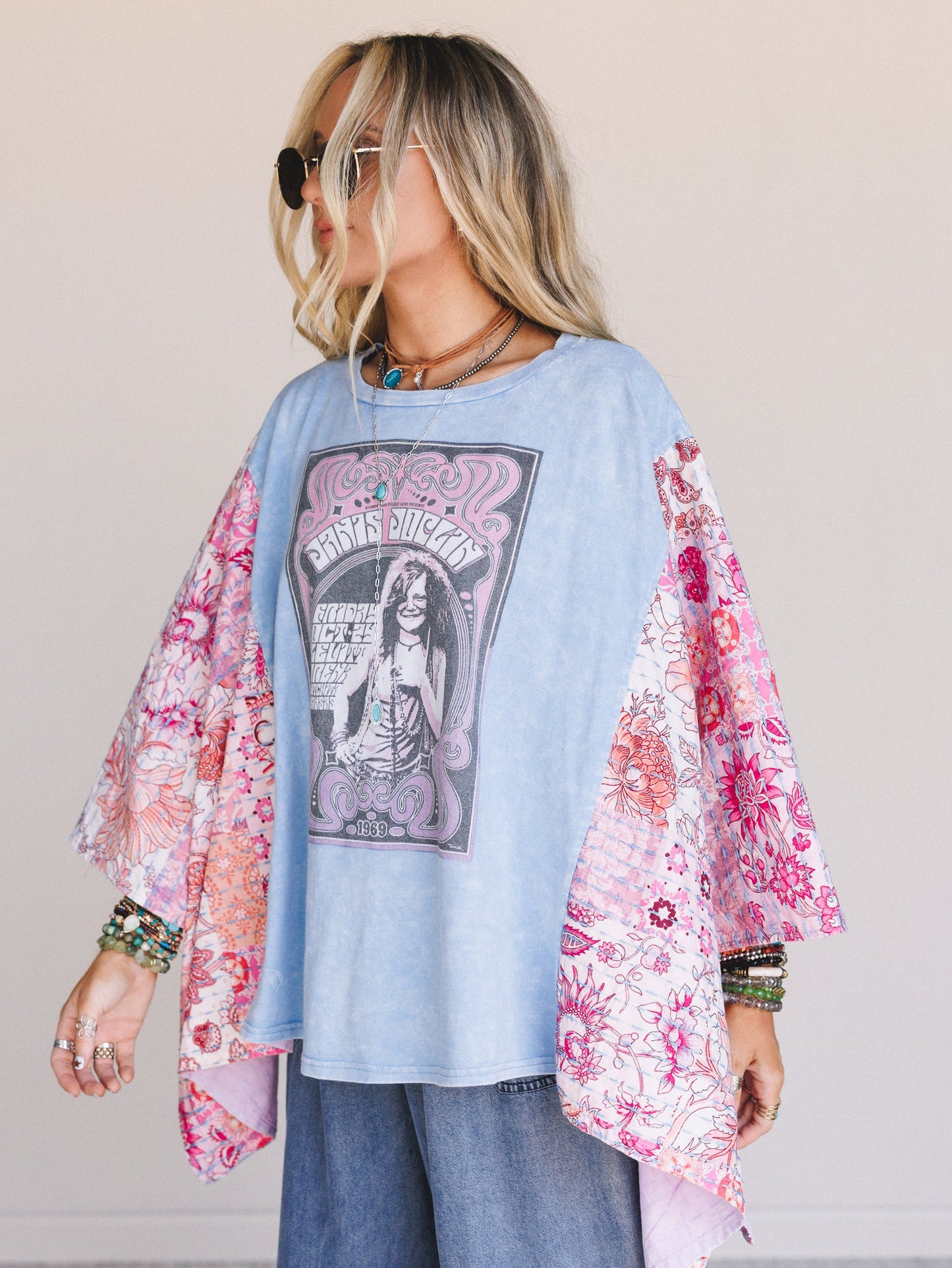 Janis Joplin Graphic Top - Blue